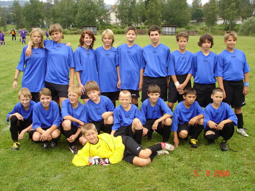 Přátelák s Volarma ve Zbytinách 5. 8. 2006 - náš první zápas v životě